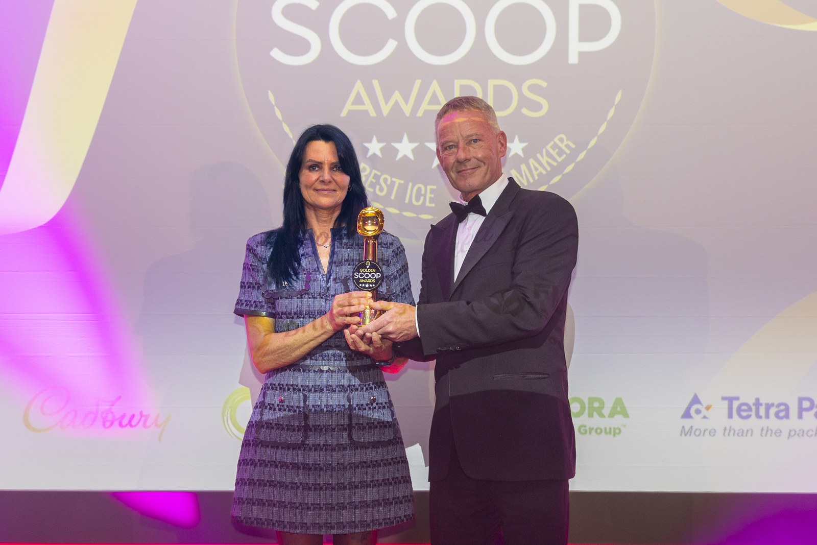 The Golden Scoop National Champion trophy being presented at the 2026 Industry Awards Evening